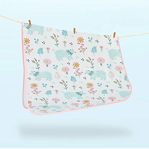 COZUMO Baby Waterproof Bed Pad Bed Wetting Pads Washable for Kids Toddler Potty Training Pads Baby Wateproof Pad Mat for Pack n Play/Crib/Mini Crib Reusable Incontinence Underpads for Kids/Adult/Pets