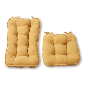 greendale home fashions hyatt jumbo rocking chair cushion, 2 piece set, beige