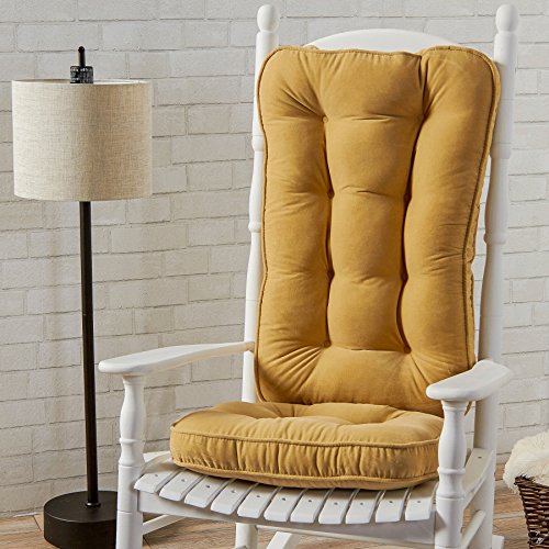 Greendale Home Fashions Hyatt Jumbo Rocking Chair Cushion, 2 Piece Set, Beige