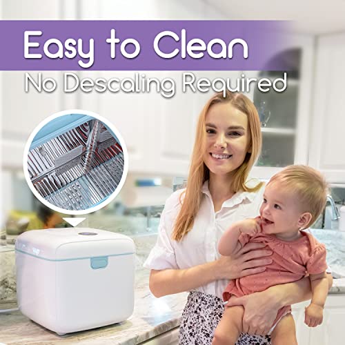 Papablic 4-in-1 UV Light Sanitizer | UV Sterilizer and Dryer Pro | UV Sterilizer Box with Dual UV-C Lamps for Babies & Whole Family | Large Capacity | Touch Control