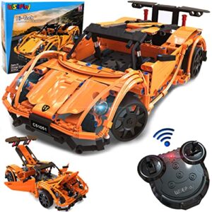 wiseplay stem projects for kids ages 8-12 - 421 pcs rc car kits to build - 10 year old boy & girl gift idea - stem building toys for boys age 8-12 - engineering toys for kids 8-10 - build your own car