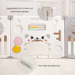 Baby Playpen, Dripex Foldable Playpen for Babies and Toddlers, Baby Fence Play Area, Custom Shape, Easy Assemble and Storage, Play Yard for Babies Safety, Indoor Outdoor Baby Play Pen