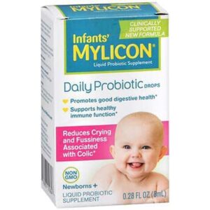 infants' mylicon daily probiotic drops, for colic and fussiness, 8ml, 21 daily doses