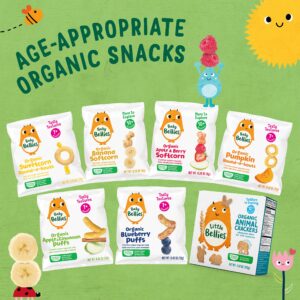 Little Bellies Organic Animal Crackers for 12+ Months, 4.58 Ounce Bag (Pack of 5)