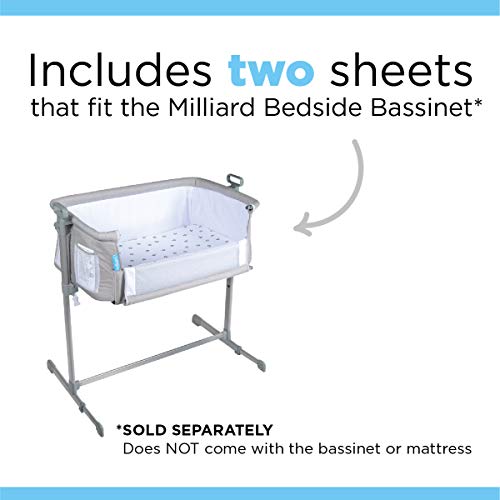 Milliard Two Pack Sheets for Bedside Bassinet