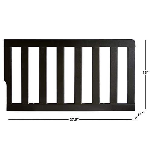 Evolur Loft Art Deco Convertible Crib Toddler Guard Rai, Black