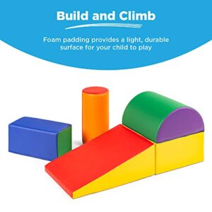 Best Choice Products 5-Piece Kids Climb & Crawl Soft Foam Block Activity Play Structures for Child Development, Color Coordination, Motor Skills - Multicolor