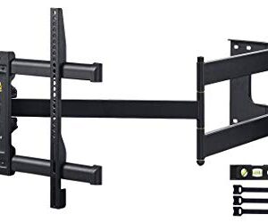 FORGING MOUNT Long Arm TV Mount Full Motion Wall Mount TV Bracket with 43 inch Extension Articulating Arm TV Wall Mount, Fits 42 to 80 Inch Flat/Curve TVs Holds up to 100 lbs,VESA 600x400mm Compatible