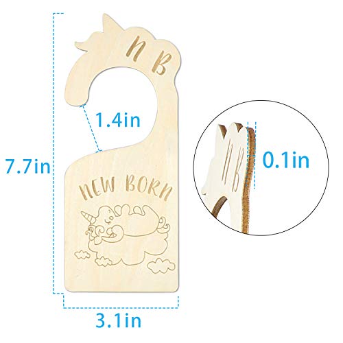Unicorn Baby Closet Divider,NB to 24 Months 7 Sets of Wood Baby Cloth Organizer by Age and Size Nursery Infant Wardrobe Divider Gift for Newborn Baby Shower (Cartoon)