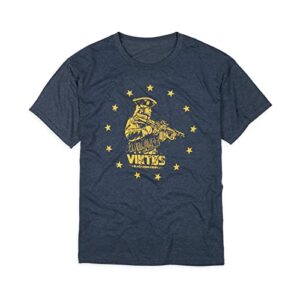 viktos men's tax stamp tee t-shirt, navy heather, size: large