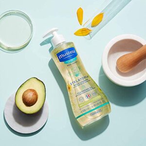 Mustela Stelatopia Eczema-Prone Skin Cleansing Oil - Baby Body Wash with Natural Avocado & Sunflower Oil - Fragrance-Free & Tear Free - 16.9 fl. oz.