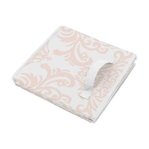 Sweet Jojo Designs Blush Pink and White Damask Girl Small Fabric Toy Bin Storage Box Chest For Baby Nursery or Kids Room - for the Amelia Collection