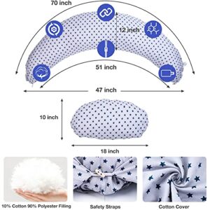 Chilling Home Full Body Nursing Pillows, Pillow for Pregnancy, Maternity, Pregnant Women Must Haves for Sleeping with Removable Cover, Grey