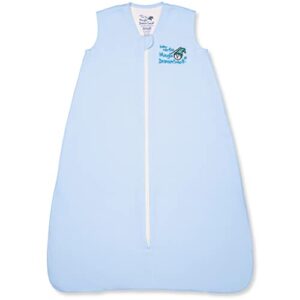 baby merlin's magic dream sleep sack - 100% cotton baby wearable blanket sleep suit - magic merlin sleepsuit - baby sleep suit - baby sleep sack 6-12 months - baby merlin sleepsuit 6-12 months (blue)