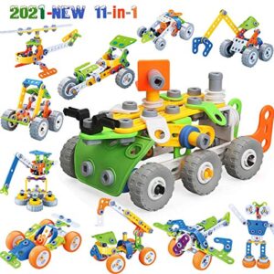 MOONTOY 175 Pieces Building Blocks STEM Toys for 4 5 6 7 8+ Year Old Boys Erector Sets Kits Building Toys for Kids Age 4-8 6-8 5-7 8-10 Creative Learning Game Engineering Stem Projects Activities Gift