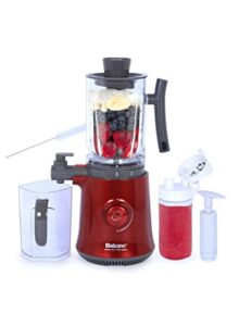 balzano yoga blender/smoothie maker/juicer/soup maker with auto seed separation and immunity booster - metalic red, compact