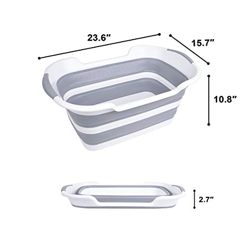 TOLEAD Collapsible Baby Bathtub, Portable Toddler Bathtub, Foldable Kids Tub for Shower at Travling or Bathroom