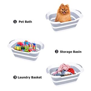 TOLEAD Collapsible Baby Bathtub, Portable Toddler Bathtub, Foldable Kids Tub for Shower at Travling or Bathroom