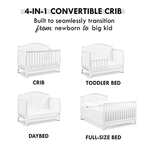 DaVinci Emmett 4-in-1 Convertible Crib in White, Greenguard Gold Certified