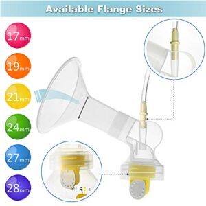 Nenesupply Pump Parts with 24mm Flanges Compatible with Medela Pump in Style Parts Accessories Breast Pump Not Original Medela Pump Parts Incl. 24mm Flange Breastshield Connector Valve Membrane Tubing