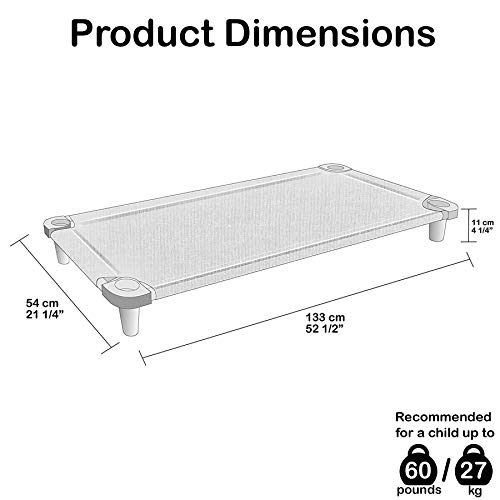 Acrimet Premium Stackable Nap Cot (Stainless Steel Tubes) (Yellow Cot - Yellow Feet) (1 Unit)