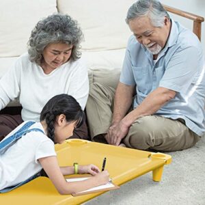 Acrimet Premium Stackable Nap Cot (Stainless Steel Tubes) (Yellow Cot - Yellow Feet) (1 Unit)