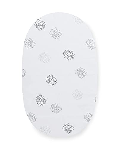 4moms mamaRoo sleep Bassinet Sheets, For Baby Bassinets and Furniture, Machine Washable and 100% Cotton, White