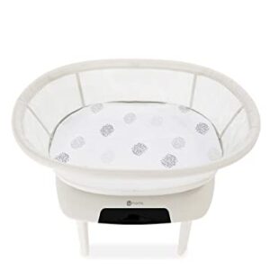 4moms mamaRoo sleep Bassinet Sheets, For Baby Bassinets and Furniture, Machine Washable and 100% Cotton, White