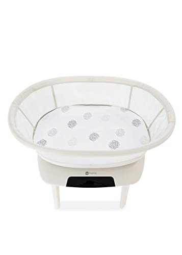 4moms mamaRoo sleep Bassinet Sheets, For Baby Bassinets and Furniture, Machine Washable and 100% Cotton, White