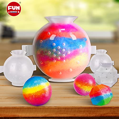 Big Bouncy Ball Kit, FunKidz Kids DIY Ultimate Magic Bouncy Ball Making Kit Science Craft Projects Birthday Party Activity for Boys Girls Ages 6-12 Includes Tennis Size Ball Model
