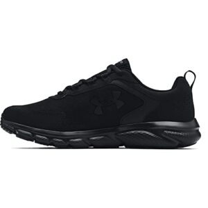 Under Armour mens Charged Assert 9 Running Shoe, Black (002 Black, 8.5 X-Wide US