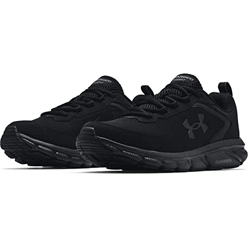 Under Armour mens Charged Assert 9 Running Shoe, Black (002 Black, 8.5 X-Wide US