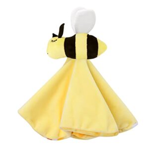 baby security blanket bee baby girl lovey plush unisex snuggle lovie blanket for newborn baby toddlers kids 14 inches