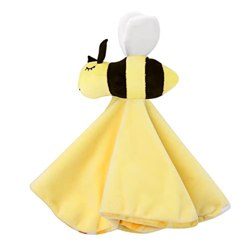 Baby Security Blanket Bee Baby Girl Lovey Plush Unisex Snuggle Lovie Blanket for Newborn Baby Toddlers Kids 14 inches