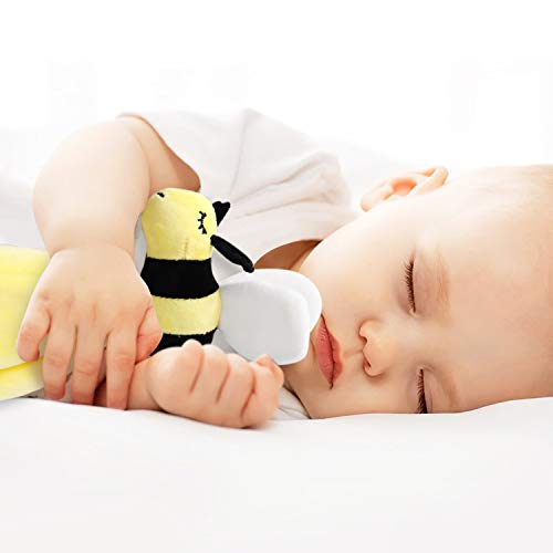 Baby Security Blanket Bee Baby Girl Lovey Plush Unisex Snuggle Lovie Blanket for Newborn Baby Toddlers Kids 14 inches