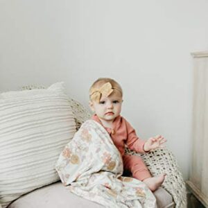 Large Premium Knit Baby Swaddle Receiving Blanket"Ferra" by Copper Pearl