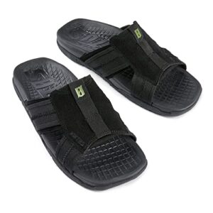 viktos men's lightweight outdoor open toe athletic anti-slip custom fit ruck recovery slide sandals, nightfjall, 12