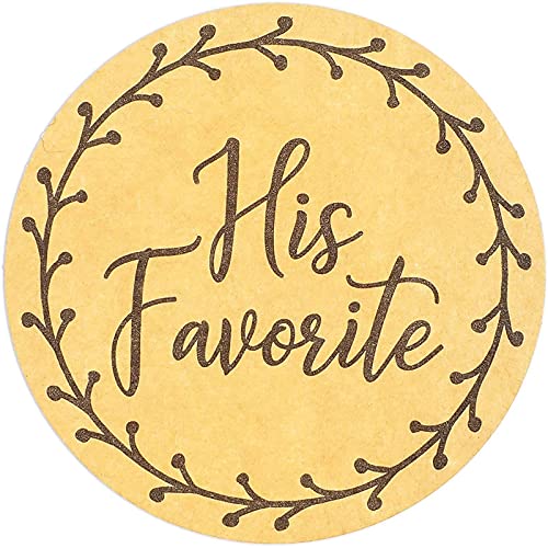 His Favorite Her Favorite Rustic Stickers for Weddings (1.5 in, 1000 Pieces)