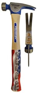 vaughan & bushnell cf4 16-oz milled face california framer framing hammer, 14" hickory handle