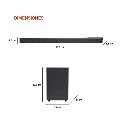 JBL 2.1-Channel 300W Soundbar System with 6-1/2" Wireless Subwoofer - Black (Renewed)