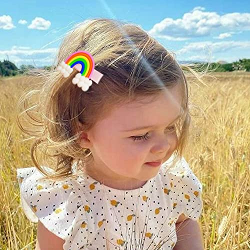 Hair Clips for Girls, 22 Pcs Toddler Hair Clip Candy Hair Accessories Rainbow Barrettes Hair Pins for Kids Girl Children(Box Package)