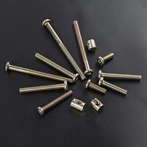 Crib Screws and Bolts Crib Parts Replacements for Baby Bed Cot Bunk Furniture M6 Barrel Nuts Crib Bolts 25mm