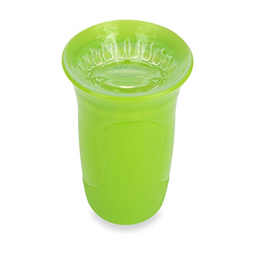 Nuby 3-Piece No-Spill Smart Edge 360 Cup with Touch Flo Easy Clean Silicone Rim, 10 Oz, Boy (Colors May Vary)