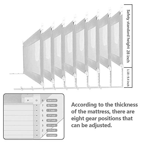 3 Sides Bed Rails for Toddlers Extra Long Twin Full Queen King Size Baby Infants Safety Guardrail with Reinforce Anchor Safety System