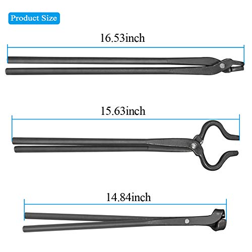 Knife Making Tongs Set Forging Blade Knife Tongs Tools Assembled Knife Making Blacksmith Bladesmith Anvil Forge (3-Pack)