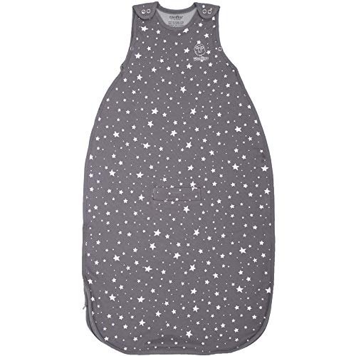 Woolino Toddler Sleeping Sack, 4 Season, Merino Wool, Baby Sleep Bag, 2-4 Years, Star Gray