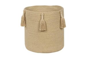 lorena canals basket woody honey - dk honey, lt honey - baskets - 9" x Ø 9" - 97% cotton, 3% other fibres