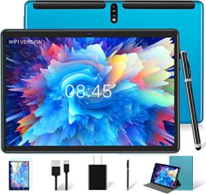 meberry android 11 tablet 10.1 inch tablets with 2.0 ghz octa-core processor| 2.4g+5g wi-fi| 4gb ram+64gb rom| 256gb expansion| 8000mah battery| gps| double camera, metal blue