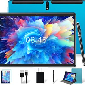 MEBERRY Android 11 Tablet 10.1 inch Tablets with 2.0 GHz Octa-Core Processor| 2.4G+5G Wi-Fi| 4GB RAM+64GB ROM| 256GB Expansion| 8000mAh Battery| GPS| Double Camera, Metal Blue