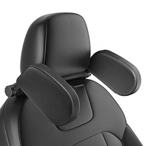 heapany car headrest pillow, roadpal adjustable sleeping headrest for car seat, head neck support rest pillows for kids adults travel-black